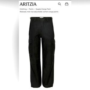 Aritzia TNA Black Cargo Pants Size 6